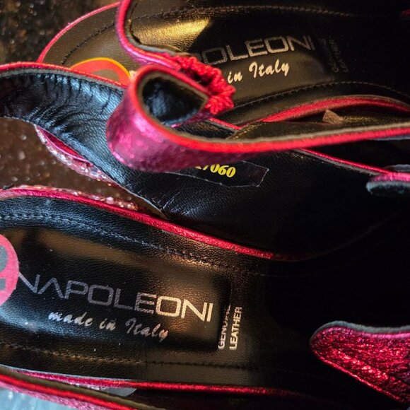 NAPOLEONI (Eu41) DRESSY METALLIC SHOES (PARTY ON) SIZE 10 - Picture 2 of 6